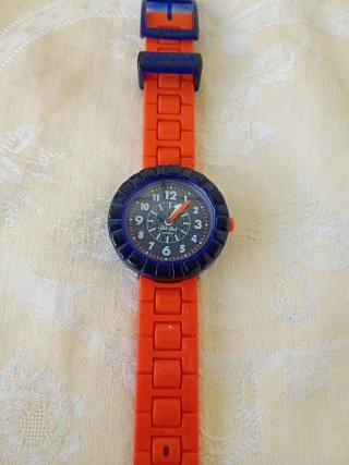 Orologio Bambino Flik Flak Blu/Arancione