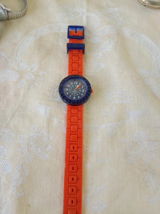 Orologio Bambino Flik Flak Blu/Arancione