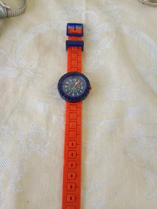 Orologio Bambino Flik Flak Blu/Arancione