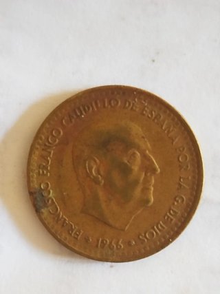 Moneda 1 Peseta Franco 1966 Estrella 69