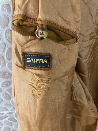 Giacca bomber in vera pelle scamosciata vintage