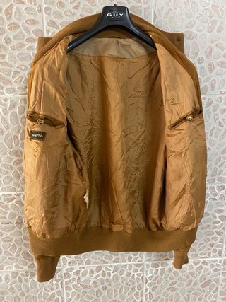 Giacca bomber in vera pelle scamosciata vintage