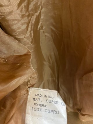 Giacca bomber in vera pelle scamosciata vintage