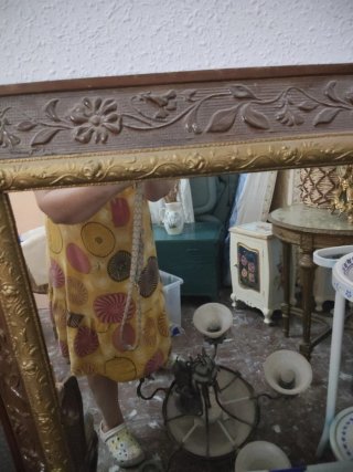 Espejo antiguo madera y dorado