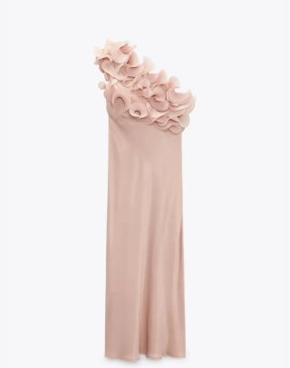 Vestido Zara floral asimétrico
