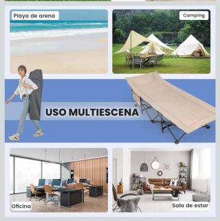 COSTWAY Cama Plegable Camping, 190x68.5x48,5 cm