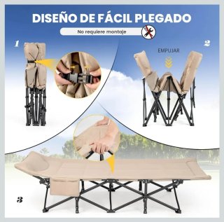 COSTWAY Cama Plegable Camping, 190x68.5x48,5 cm