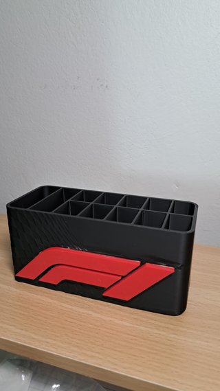 Portalápices Decoración F1 Negro/Rojo