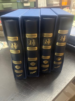 4 Álbumes Monedas Filabo Azul + 40 Hojas