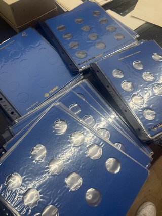 4 Álbumes Monedas Filabo Azul + 40 Hojas