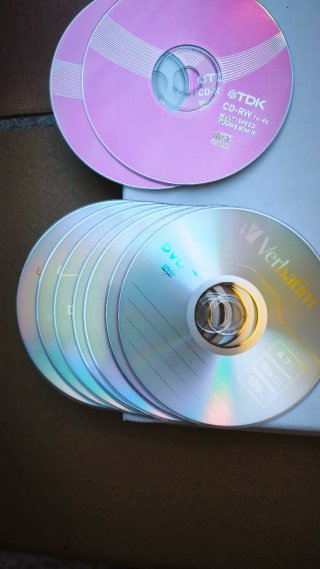 Lote CD y DVD grabables/regrabables Verbatim TDK E