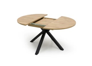 Mesa extensible redonda madera y metal