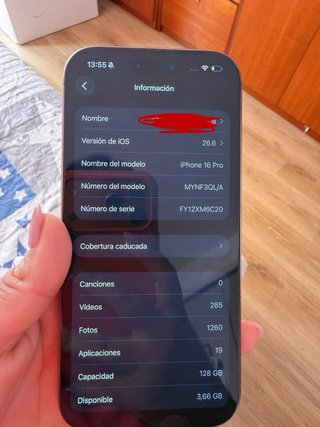iPhone 16 Pro 90% Capacidad Batería