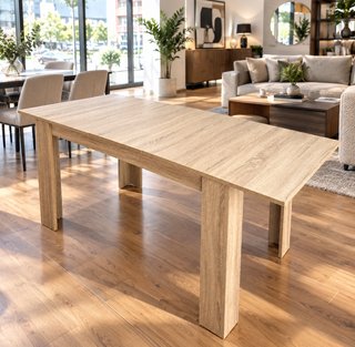 Mesa comedor extensible roble