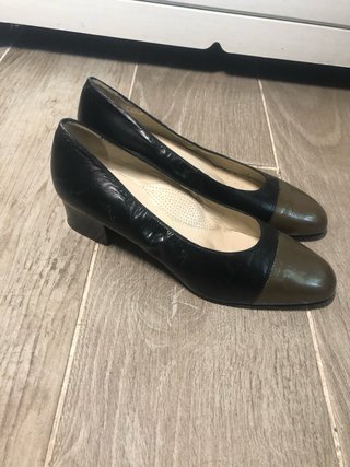 Zapatos tacón piel vintage El Corte Inglés T41