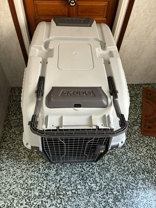 Transportín Perro 40kg Gris/Blanco