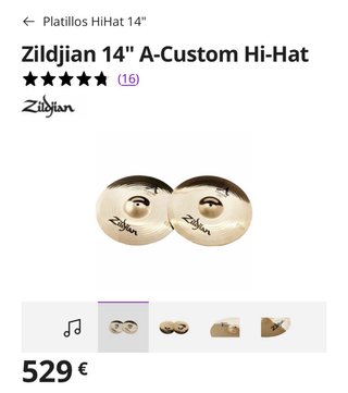 Hi-hat Zildjian Avedis A Custom 14”