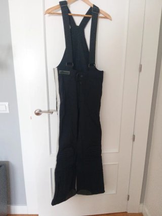 Pantalón de esquí negro con tirantes