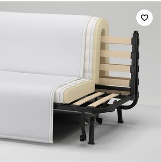 Divano letto Ikea 140x188cm con fodera B/N