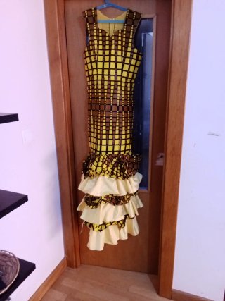 Vestido Sevillano Estampado Africano Talla S/M