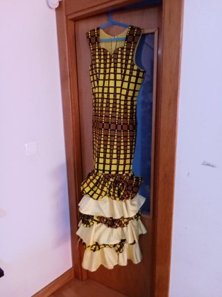 Vestido Sevillano Estampado Africano Talla S/M
