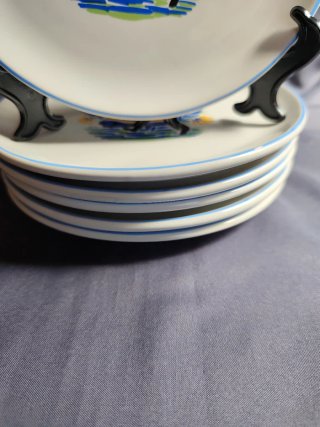 Juego 6 Platos Postre Loza Francesa DV