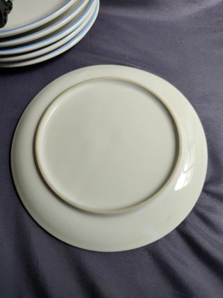 Juego 6 Platos Postre Loza Francesa DV