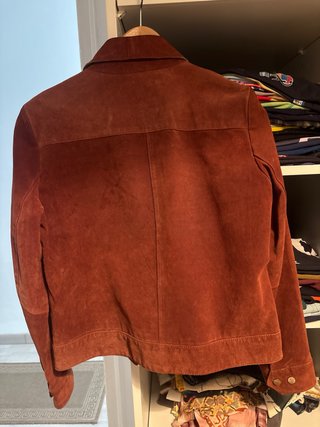 Chaqueta Mango Suede Marrón