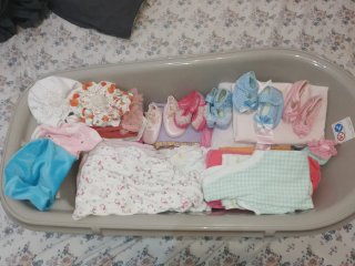 Bañera bebé y ropa niña