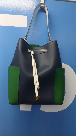 Bolso de mano Ralph Lauren azul y verde