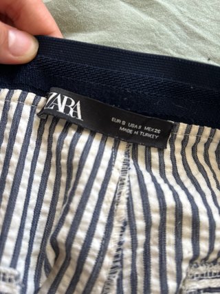 Pantalón rayas azules Zara Talla S