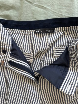 Pantalón rayas azules Zara Talla S