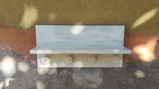 Perchero de madera 60x30x17cm