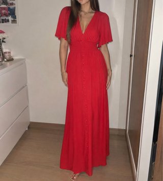 Vestido rojo largo fiesta