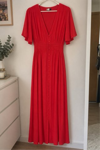 Vestido rojo largo fiesta