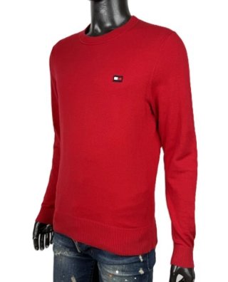 Tommy Hilfiger Maglione Uomo M Rosso Cotone Thcool