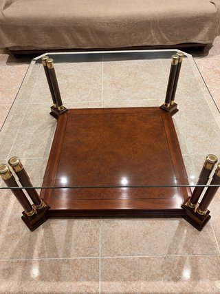 Mesa de centro madera y cristal
