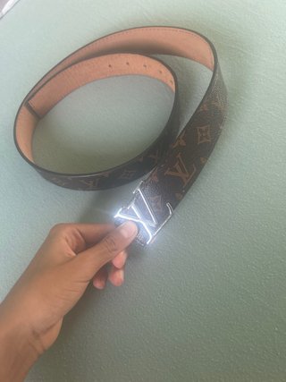 Cintura Louis Vuitton monogramma fibbia argento