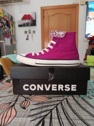 Bambas Converse Niña Morado/Blanco Talla...