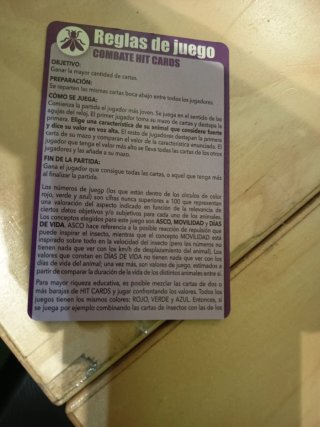 Juego de cartas Hit Insectos