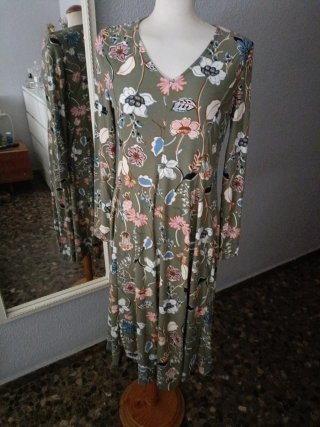 Vestido estampado floral talla única