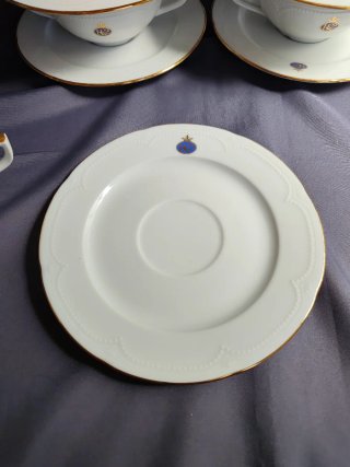 5 Tazas Consomé Porcelana George V