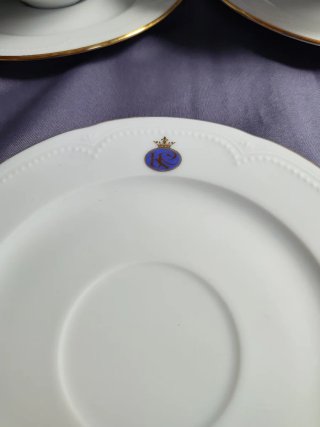 5 Tazas Consomé Porcelana George V