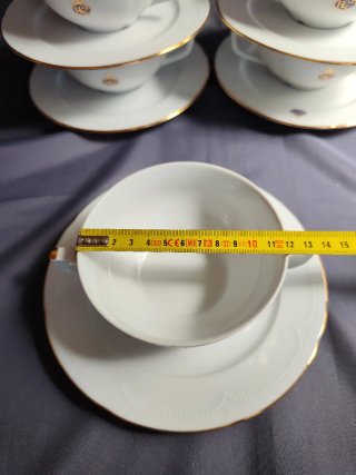 5 Tazas Consomé Porcelana George V