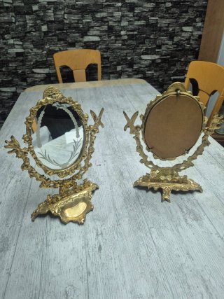 Coppia di Specchi Vintage Bronzo