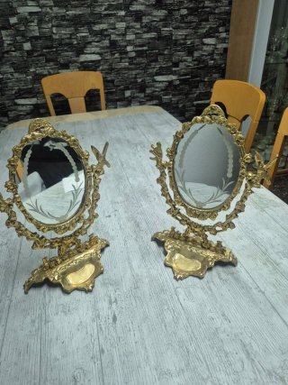 Coppia di Specchi Vintage Bronzo