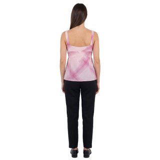 Helena Sorel Top Blusa Senza Manica Maniche