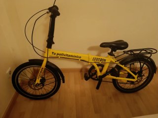 Bicicleta plegable amarilla LEOTRON
