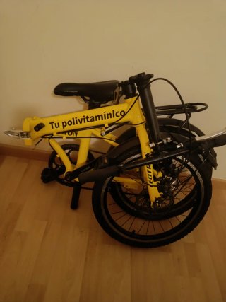 Bicicleta plegable amarilla LEOTRON
