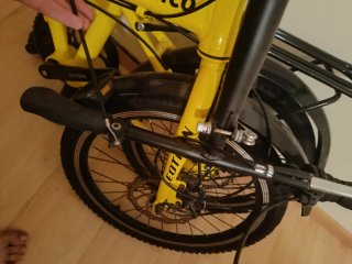 Bicicleta plegable amarilla LEOTRON
